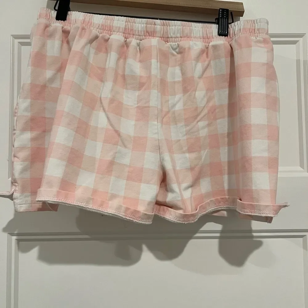 Marley Lilly Pink and White Checkered Shorts